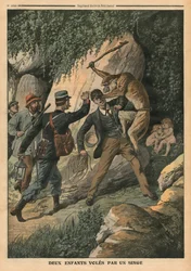 Two Children Stolen by a Female Monkey, illustration from 